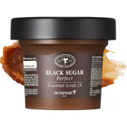 Skinfood Black Sugar Perfect Essential Scrub 2x 210 g | Wielozadaniowa maseczka peelingująca do twarzy