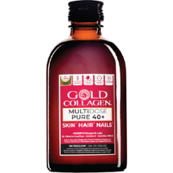 Gold Collagen Multidose 40+ 300 ml | Suplement diety wzmacniający skórę, włosy oraz paznokcie przeznaczony dla osób po 40 roku życia