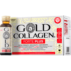 Gold Collagen Forte Plus 10 x 50 ml | Zaawansowany suplement diety wspierający włosy, skórę i paznokcie