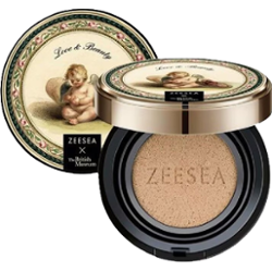 Zeesea X The British Museum Angel Cupid Series Cushion Foundation #M02 Ivory For Oily Skin | Długotrwały Cushion do makijażu