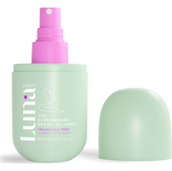 Luna Daily The Fragrance Free Spray-To-Wipe - pH-balancing Spray With Prebiotics + Vitamins C & E for Sensitive Skin 80 ml | Kojący spray do skóry wra