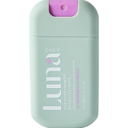Luna Daily The Everywhere Spray-to-Wipe Fragrance Free 30 ml | Bezzapachowy spray oczyszczający z prebiotykami do całego ciała