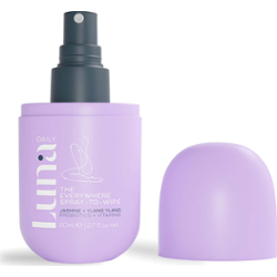 Luna Daily The Everywhere Spray-To-Wipe - pH-balancing Body Cleansing Spray with Prebiotics, Jasmine & Ylang Ylang 80ml | Odświeżający spray oczyszcza