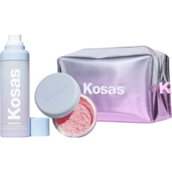 KOSAS Cloud Loose Powder, Setting Spray and Bag Bundles- Candy | Zestaw dwóch bestsellerowych produktów KOSAS