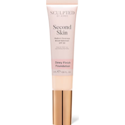 Sculpted by Aimee Second Skin Dewy Foundation 1 Porcelain 32 ml | Lekki, nawilżający podkład o rozświetlającym wykończeniu