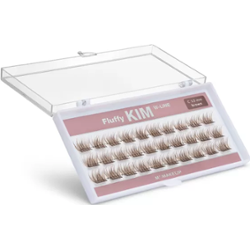 Luxury Lashes Fluffy Kim Brown 14 mm | Brązowe kępki rzęs w stylu Kim K