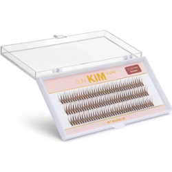 Luxury Lashes Slim Kim Brown 12 mm | Brązowe kępki rzęs Luxury Slim Kim