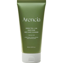 Arencia Green Tea + LHA Deep Pore RIice Cake Cleanser 150 ml | Głęboko oczyszczający żel do twarzy z kwasem salicylowym