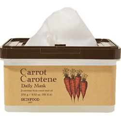 Skinfood Carrot Carotene Daily Mask 30 pcs | Maseczka w płachcie o działaniu nawilżającym do codziennego stosowania