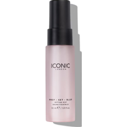 ICONIC London Prep Set Blur Setting Spray 30 ml TRAVEL SIZE | Spray do twarzy 3w1 z efektem glow i wygładzenia - ulubieniec profesjonalnych makijażyst