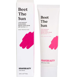 KraveBeauty Beet the Sun Lightweight Sunscreen Broad Spectrum SPF 50 PA++++ 50ml | Lekki krem przeciwsłoneczny