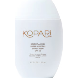 Kopari Beauty Bright as Day Sheer Mineral Sunscreen SPF50 50ml | Lekki mineralny filtr przeciwsłoneczny do codziennej ochrony