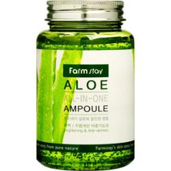 FARMSTAY - Aloe All-In-One Ampoule, 250ml - serum nawilżająco-kojące