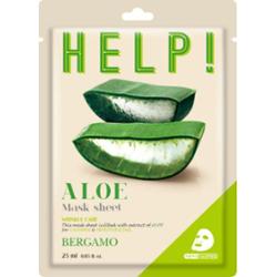 BERGAMO - HELP! Aloe Mask Sheet, 25ml - Nawilżająca maska w płachcie