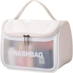 ECARLA - Kosmetyczka rozkładana kuferek WASHBAG, biały