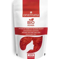 ORIENTANA - BIO HENNA - 100% Naturalna roślinna farba do włosów długich - Mahoniowa Czerwień - 100g
