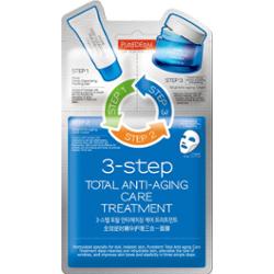 PUREDERM - TOTAL ANTI-AGING Odmładzający 3-etapowy koreański zabieg na twarz, 1,5g + 22g + 1,5g