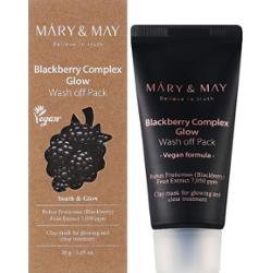 Mary&May - Blackberry Complex Glow Wash off Pack, 30g - maska do twarzy o działaniu rozświetlającym