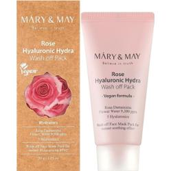 Mary&May - Rose Hyaluronic Hydra Wash off Pack, 30g - kremowa maska z glinką