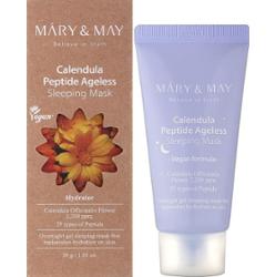 Mary&May - Calendula Peptide Ageless Sleeping Mask, 30g - łagodząco-ujędrniająca maska na noc