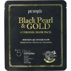 Petitfee - Black Pearl & Gold Hydrogel Mask Pack, 32 g - rozświetlająca hydrożelowa maska do twarzy