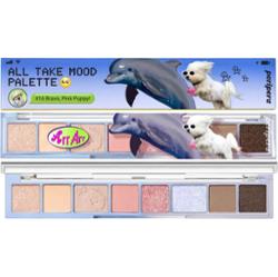 Peripera All Take Mood Palette (Maltese edition) 16 Bravo Pink Puppy, 6.8g - paleta cieni do powiek w odcieniach nude i różu