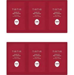 TIRTIR - Mask Fit Red Cushion 6 Shade Trial Kit (33C/33N/33W,34C/34N/34W), 6x1g - zestaw próbek podkładu cushion dla ciemniejszych karnacji