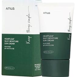 ANUA - heartleaf silky moisture sunscreen SPF 50+ PA++++, 50ml - krem z filtrem