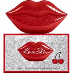 Love Skin - Nawilżające hydrożelowe maseczki na usta z naturalnymi ekstraktami: WIŚNIA, 20 szt.