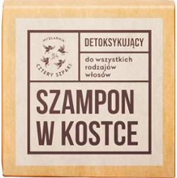 CZTERY SZPAKI - Szampon detoksykujący do włosów w kostce, 75g