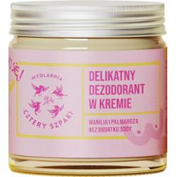 CZTERY SZPAKI - Delikatny dezodorant w kremie Wanilia i Palmaroza, 60ml