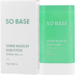 SO BASE - Shine Muscat Sun Stick SPF50+ PA++++, 18g - odświeżający filtr przeciwsłoneczny w sticku z ekstraktem z winogron