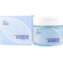 Isntree - Ultra-Low Molecular Hyaluronic Acid Zinc Cooling Pad, 60szt - chłodzące płatki do twarzy