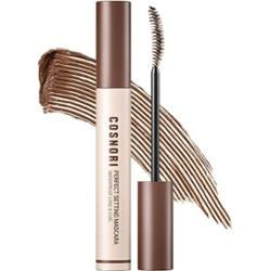 Cosnori - Perfect Setting Mascara Waterproof Long & Curl 02 Cozy Brown, 7ml - wodooporny tusz do rzęs wydłużająco-pogrubiający w kolorze ciepłego brązu