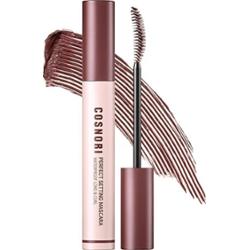 Cosnori - Perfect Setting Mascara Waterproof Long & Curl 03 Rosy Brown, 7ml - wodooporny tusz do rzęs wydłużająco-pogrubiający w kolorze brązowym
