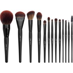 Jessup - Black Essential Collection, 13 szt. - zestaw pędzli do makijażu twarzy i oczu czarny