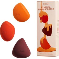 Jessup - My Magical Makeup Sponges II, 3 szt. - zestaw gąbek do makijażu w odcieniach brązu i pomarańczy
