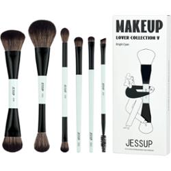 Jessup - Duo-End Brush Must-have Collection, 10/6 szt. - zestaw dwustronnych pędzli do makijażu twarzy i oczu błękitny
