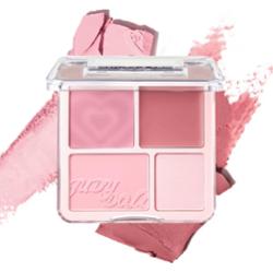 Judydoll - 4 Color Blush & Highlight Palette #03 Ballerina Dream, 9 g - paleta róży i rozświetlaczy