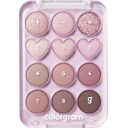 Colorgram - Pin Point Eyeshadow Palette #02 Pink + Mauve, 9.9g - paleta 12 cieni do powiek w odcieniach różowych i mauve