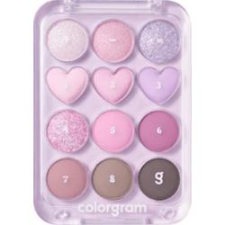 Colorgram - Pin Point Eyeshadow Palette #03 Pink + Lavender, 8.9g - plaeta 12 cieni do powiek w odcieniach różowych i lawendowych