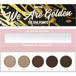 MIYO - Five Points 01 We Are Golden, 6.5g - paleta 5 cieni do powiek w odcieniach brązu i beżu
