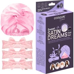 GLOV - Sweet Satin Dreams Hair Set Pink - zestaw do stylizacji włosów podczas snu