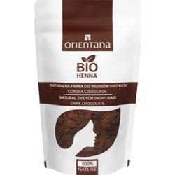 ORIENTANA - BIO Henna Natural Dye For Shot Hair, 50 g - naturalna farba do włosów krókich Gorzka Czekolada