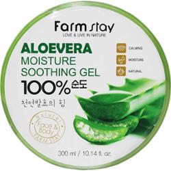 FARMSTAY - Aloevera Moisture Soothing Gel, Wielofunkcyjny żel aloesowy do twarzy i ciała, 300ml