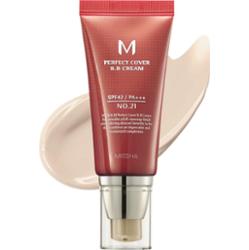 MISSHA - M Perfect Cover BB Cream SPF42 PA+++ No.21 Light Beige, 50 ml - pielęgnacyjny krem BB do twarzy