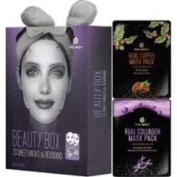 Pax Moly - Beauty Box Sheet Masks & Headband - zestaw 2 maseczek w płachcie z opaską kosmetyczną