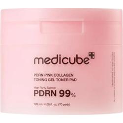 Medicube - PDRN Pink Collagen Toning Gel Toner Pad, 70 szt - żelowe płatki tonizujące do twarzy