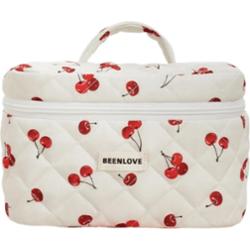 ECARLA - Pikowana kosmetyczka w wisienki, 1 szt