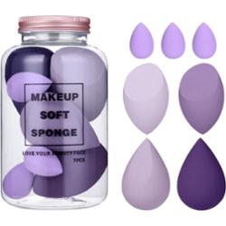 ECARLA - Zestaw 7 gąbeczek do makijazu w odcieniach fioletu, Violett Duo